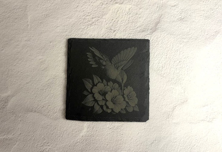 Humming bird Slate Coaster