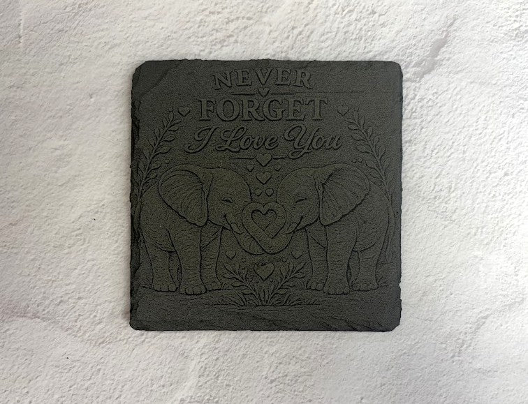 Never Forget Slate Coaster